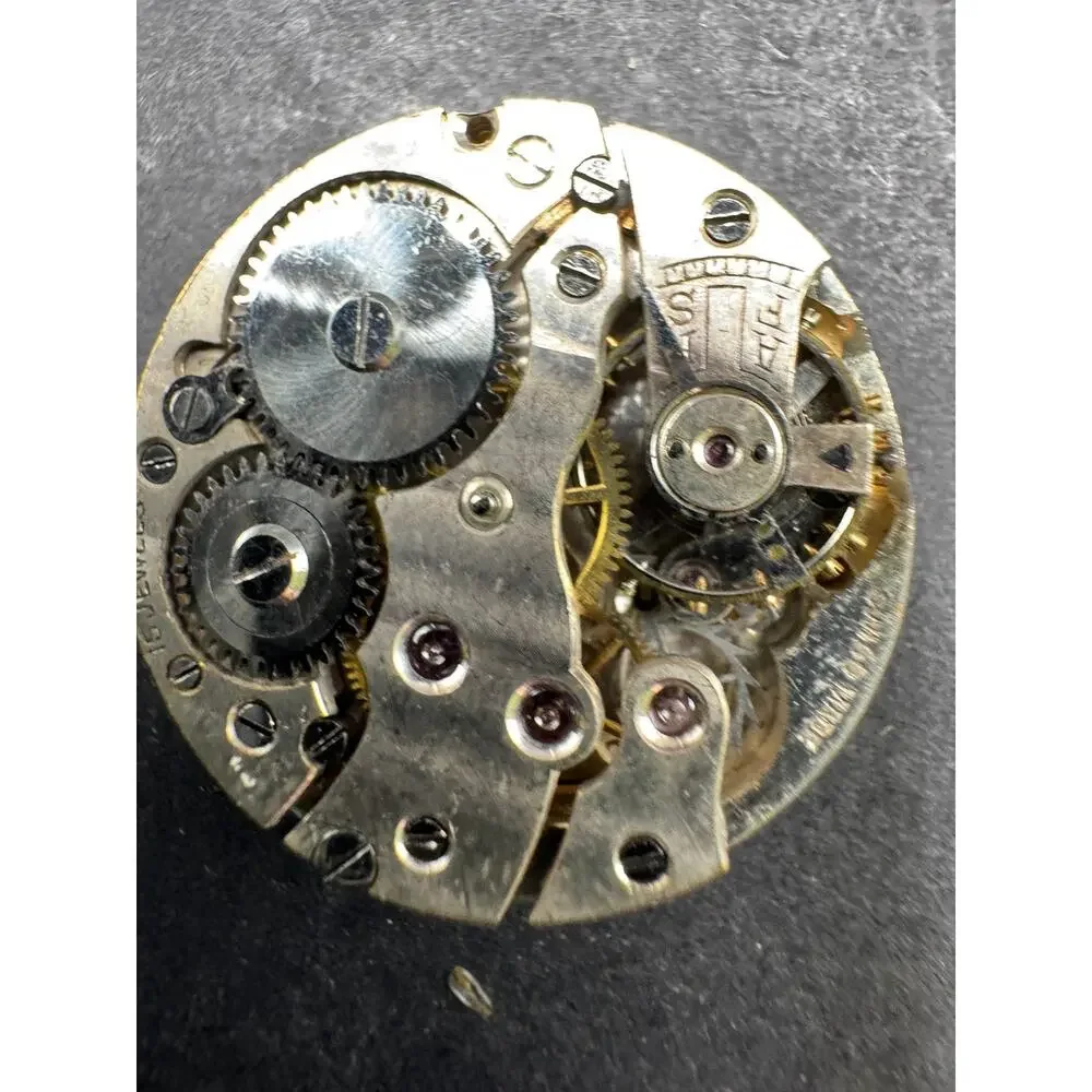 Vintage Alida Mechanical Pocket Watch Gold Tone Dial Movement 15 Jewels 13.4mm